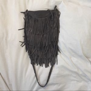 Gray Ecote Fringe Purse